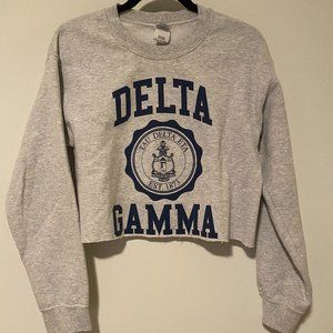 Delta Gamma Crest Cropped Sweatshirt Small